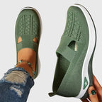 Sapatos ortopédicos de caminhada femininos antiderrapantes com suporte ergonómico