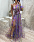 Yvaine | Vestido Feminino Manga Longa com Fenda