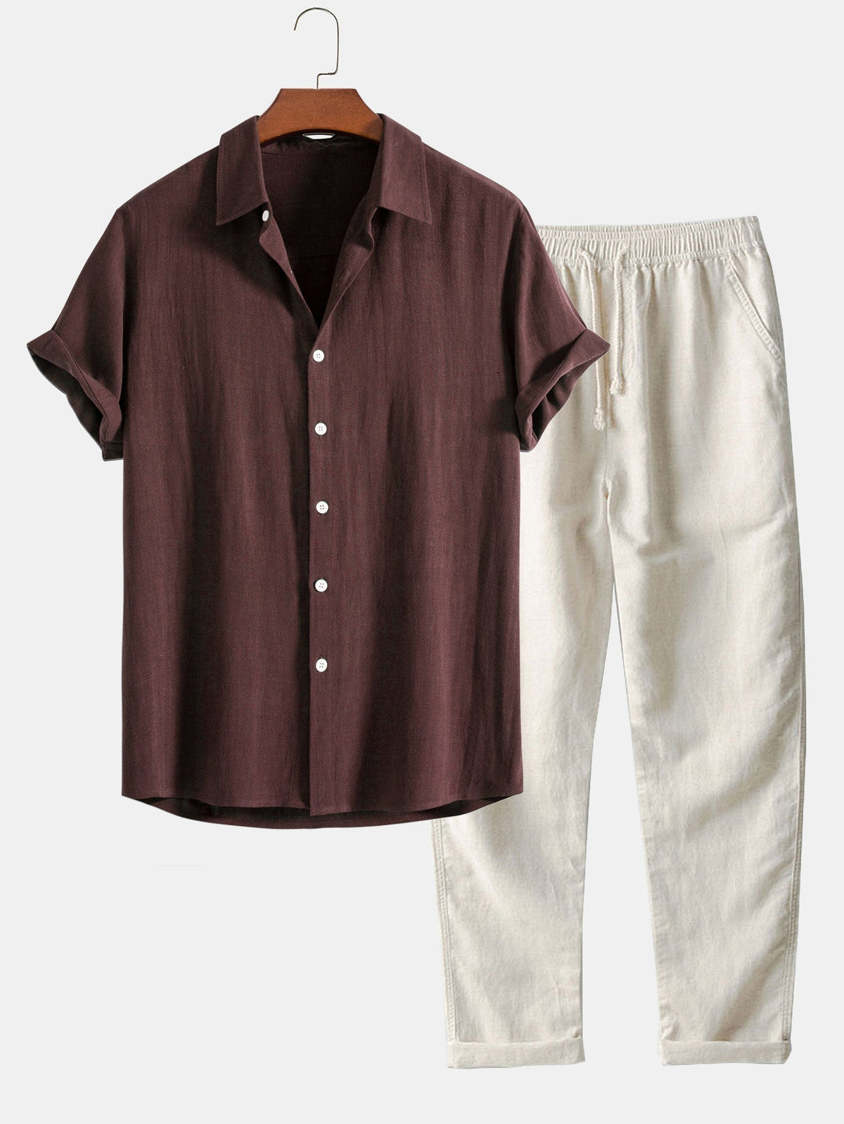 Conjunto Camisa e Calça Masculino | Casual Verão | Confortável Fluido