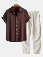 Giselle | Homem Conjunto 2 Peças Camisa e Calças Casual