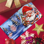 Lyra | Cartões de Natal DIY 5D Diamond Painting | 12 Unidades com Envelopes | Pintura de Diamante