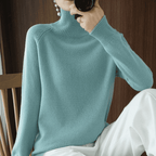Mulher Camisola Gola Alta Inverno