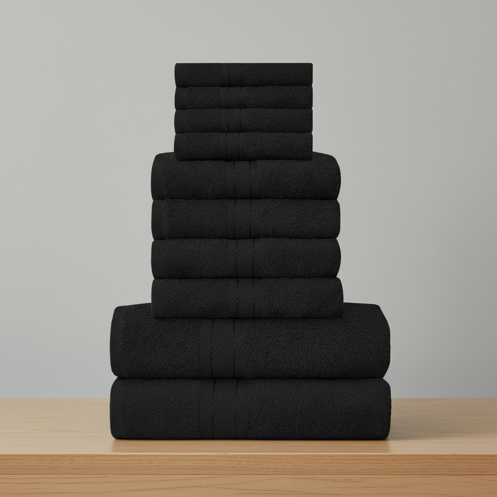 Conjunto de Toalhas | 10 Peças, Algodão Egípcio, Alta Absorção | Birdie