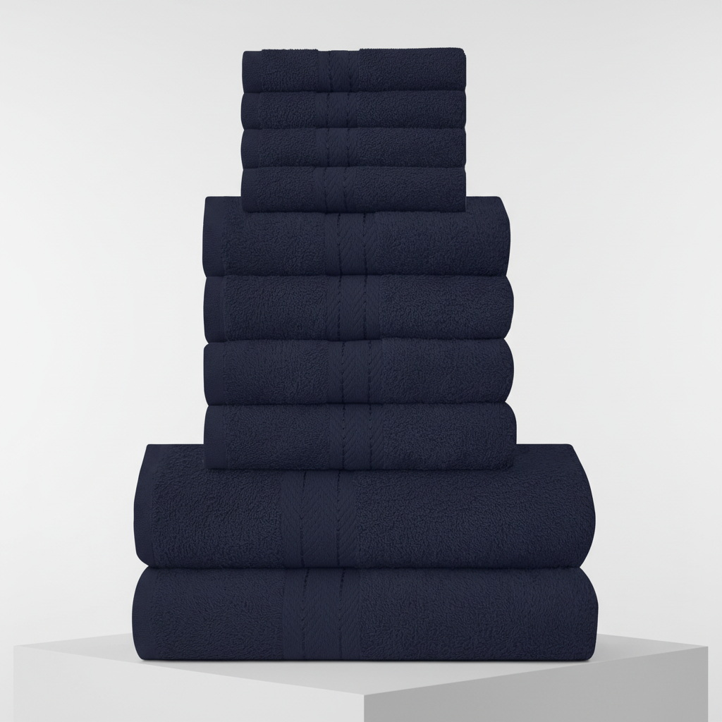 Conjunto de Toalhas | 10 Peças, Algodão Egípcio, Alta Absorção | Birdie