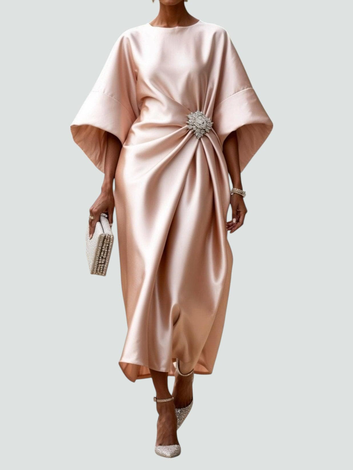 Dione | Vestido Longo Mulher Decote Canoa Maxi