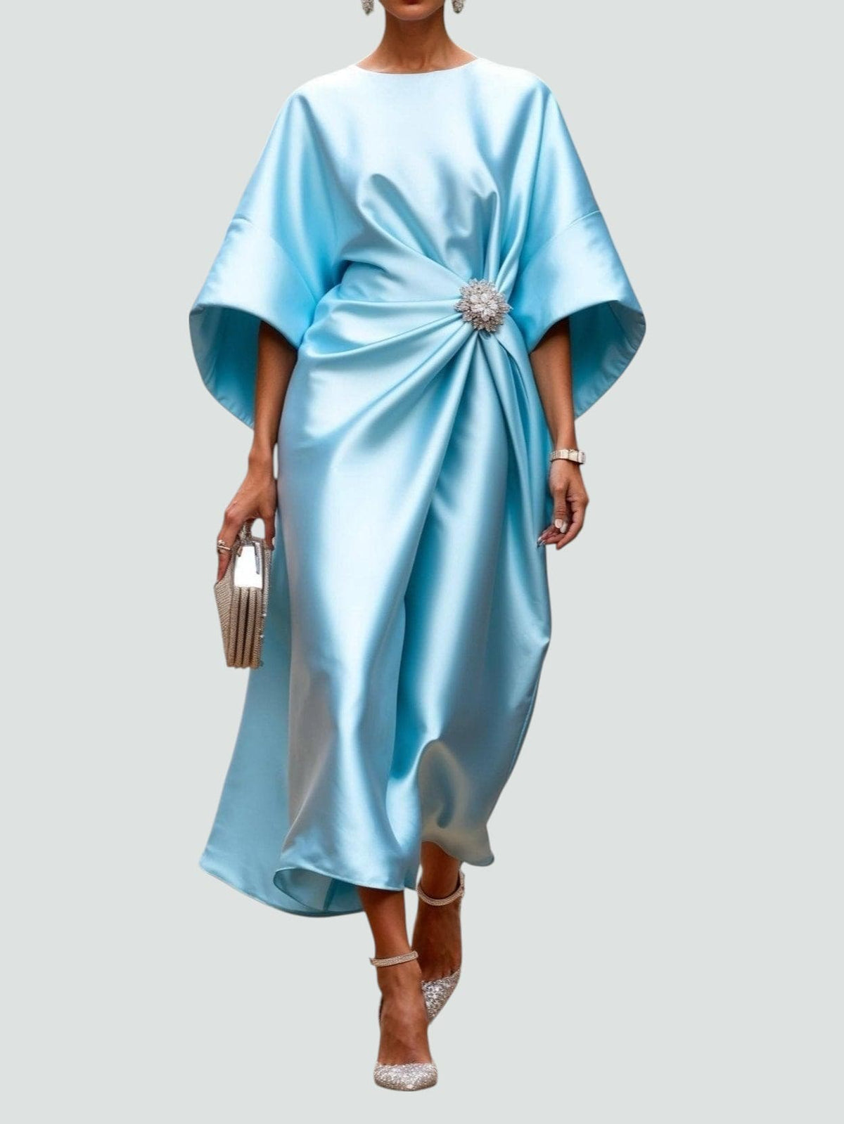 Dione | Vestido Longo Mulher Decote Canoa Maxi