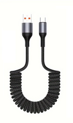 Cabo USB-C 100W | Carregamento Rápido, Design Mola | Soraya