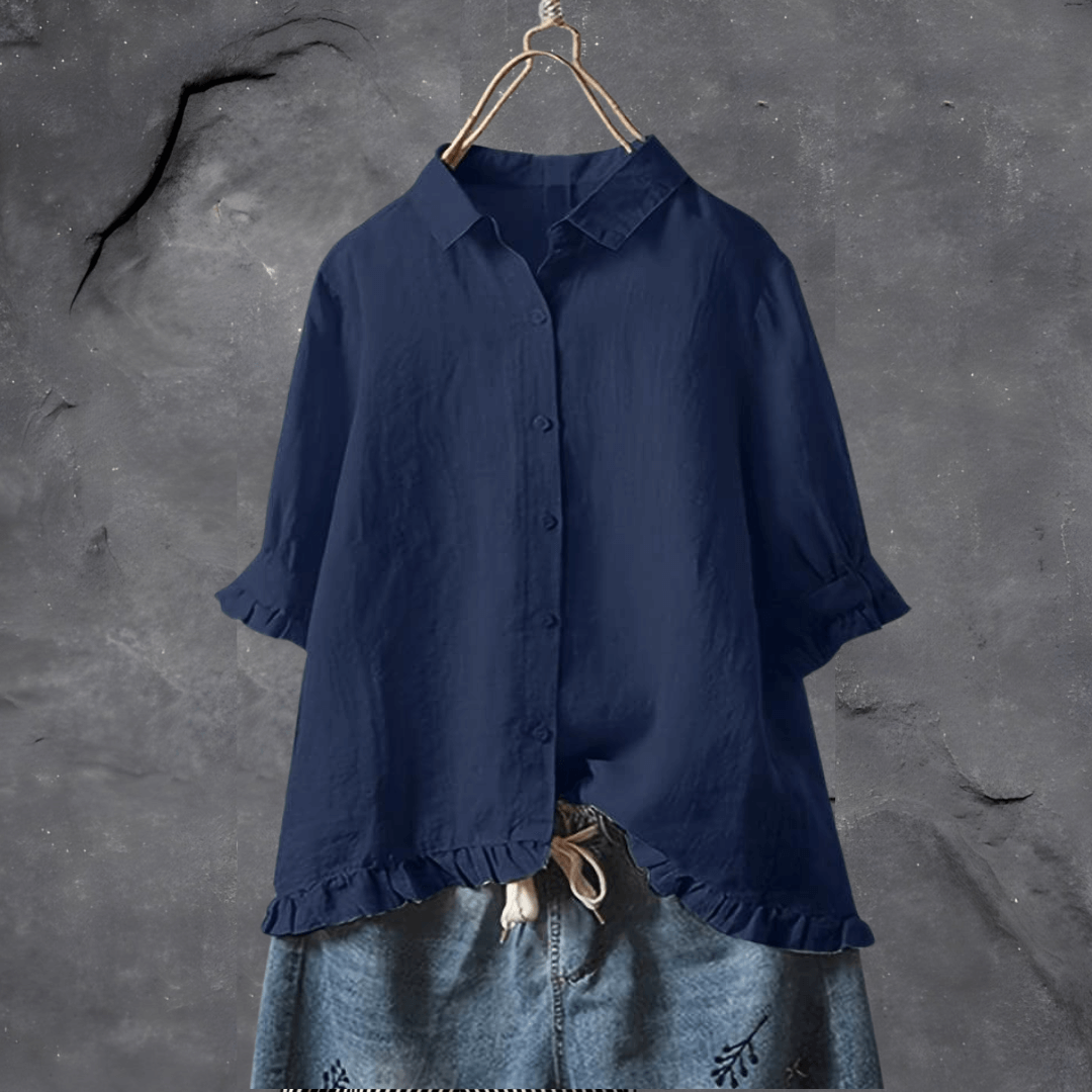 Noor | Camisa Feminina Folgada com Botões
