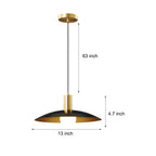 Candeeiro Suspenso de Latão | Mid-Century, 1 Luz, Vidro Leitoso | Calla