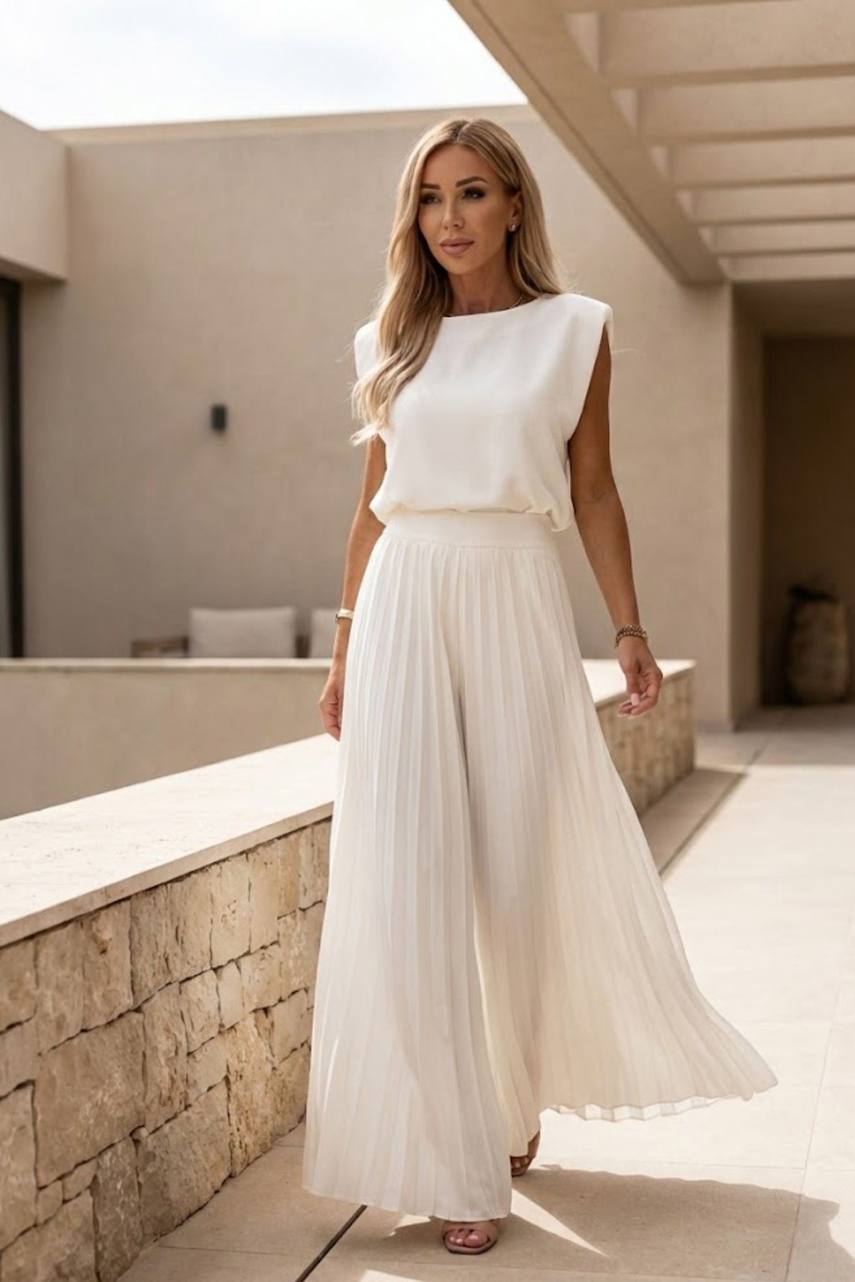 Conjunto Feminino 2 Peças Calça Wide Leg