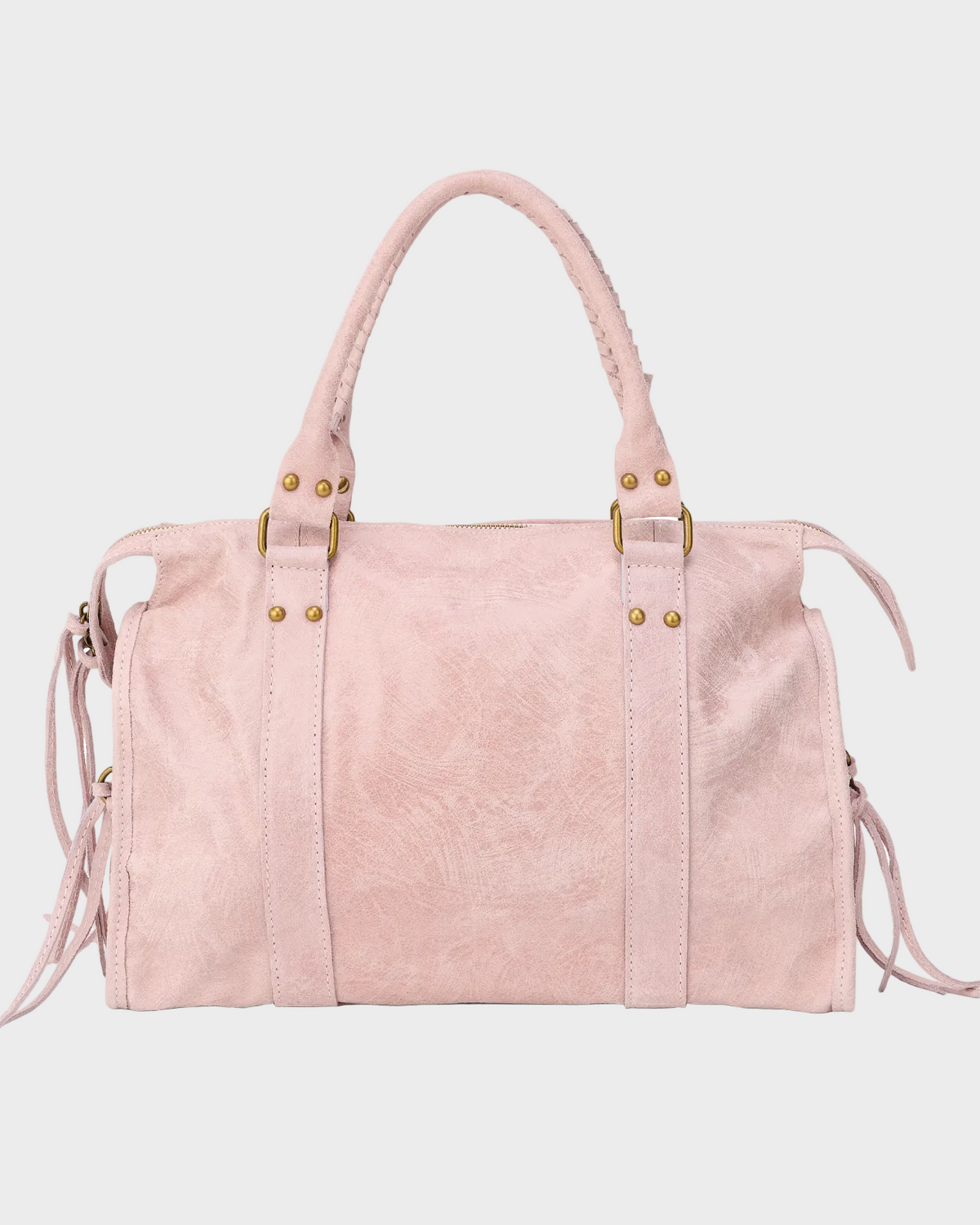 Sabine | Bolsa Tote Couro Legítimo Bege Rosa