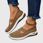 Sapatos ortopédicos de caminhada femininos antiderrapantes com suporte ergonómico