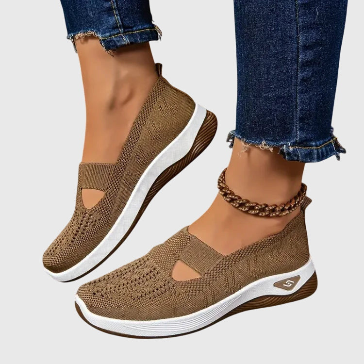 Sapatos ortopédicos de caminhada femininos antiderrapantes com suporte ergonómico