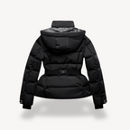 Casaco Puffer Feminino com Cinto Acolchoado com Capuz