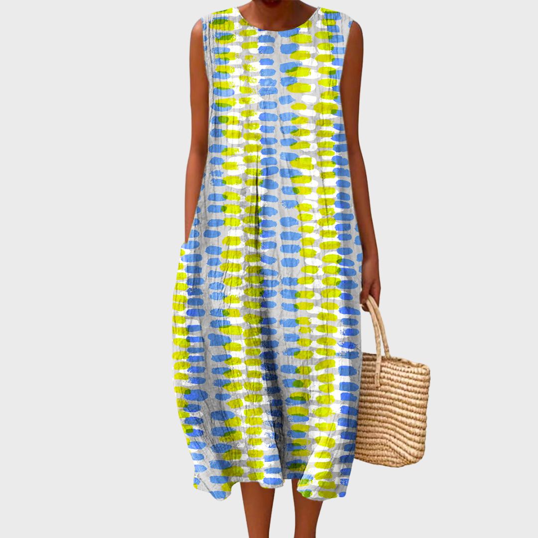 Vestido pelo Joelho Isla | Respirável | Corte Descontraído