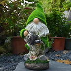 Odette | Gnomos Solares de Jardim | Decoração Solar LED | Resina Impermeável