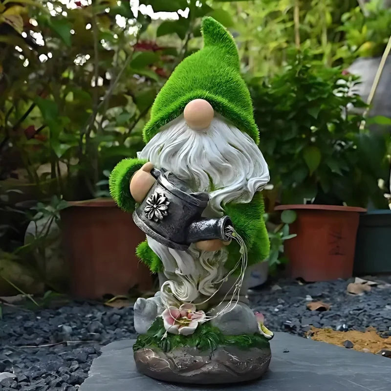 Odette | Gnomos Solares de Jardim | Decoração Solar LED | Resina Impermeável