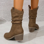 Cassia | Botins Ocidentais Western Femininos Salto Bloco
