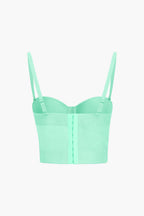 Top de Renda Feminino Bustier com Suporte e Alças Ajustáveis