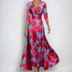 Perla | Vestido Feminino Wrap Mangas 3/4
