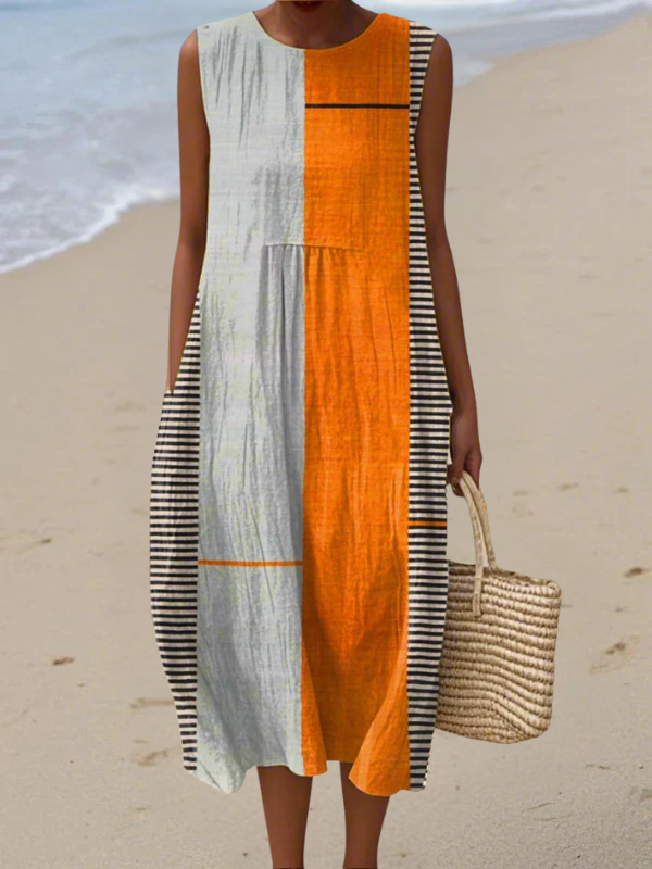 Iris | Vestido de Verão Feminino Sem Mangas Solto