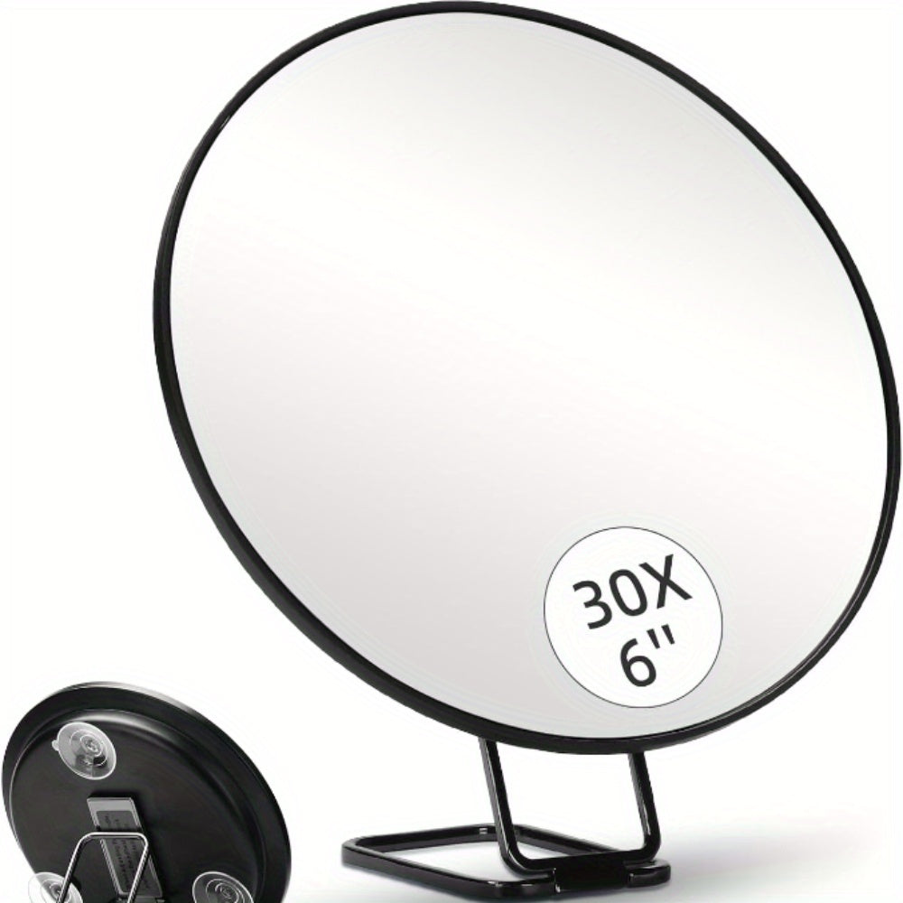 Luna | Espelho de Maquilhagem com Ampliação | 10x/20x/30x, Base 360°, Ventosas