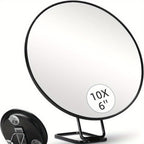 Luna | Espelho de Maquilhagem com Ampliação | 10x/20x/30x, Base 360°, Ventosas