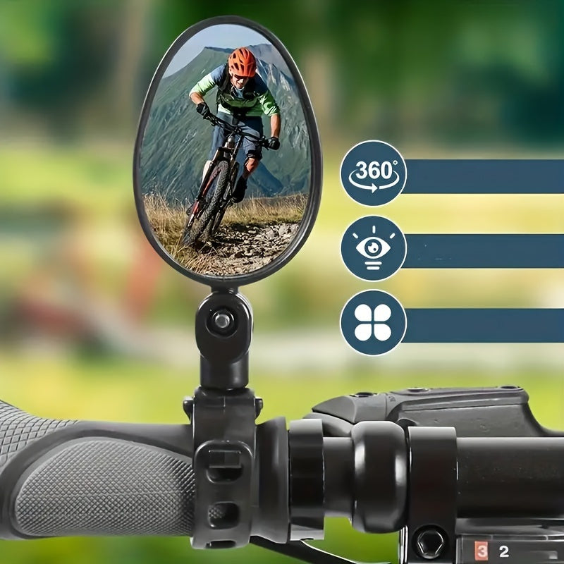 Iris | Espelhos Retrovisores para Bicicleta | Ângulo Largo, Oval, Universal | 2 Unidades