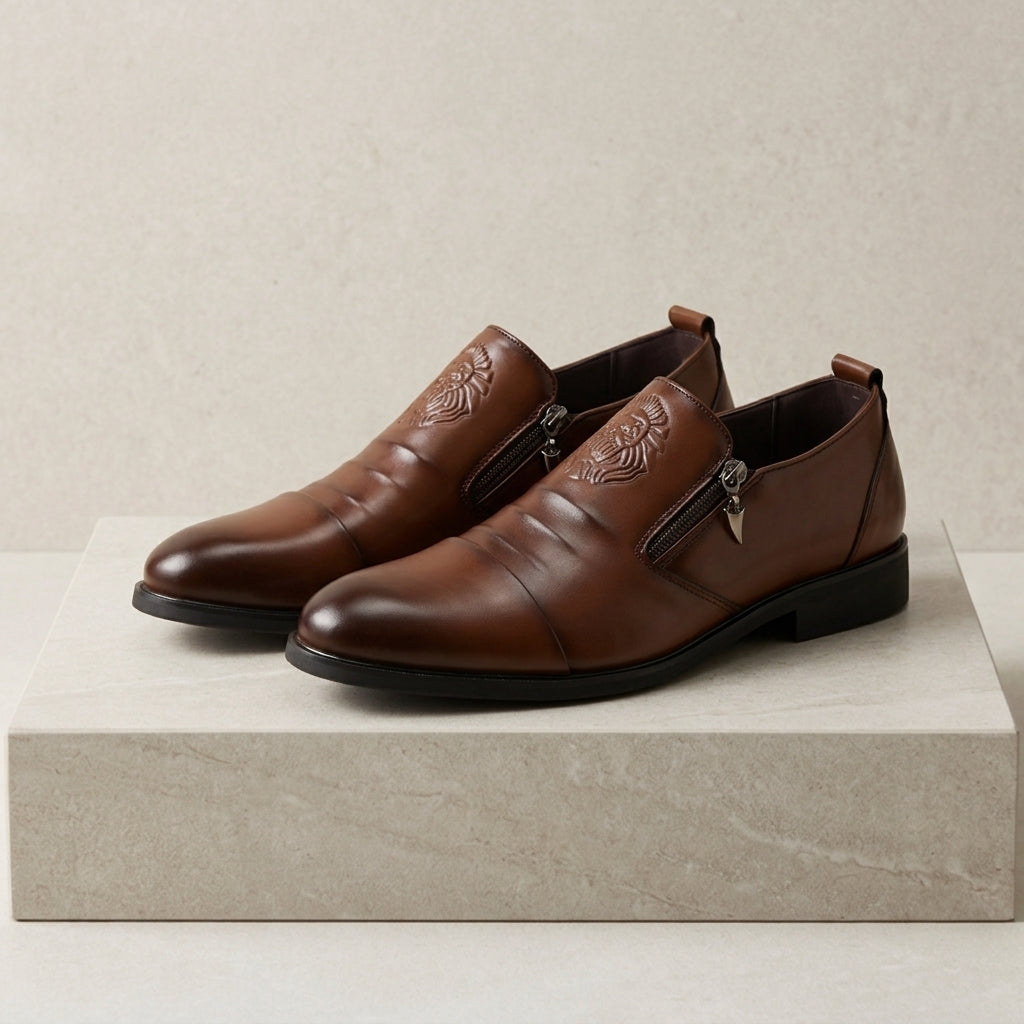 Marlow | Sapatos Social Masculino Couro Zíper Lateral