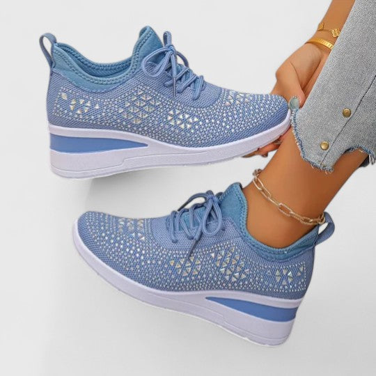 Sapatos ortopédicos femininos bico largo com suporte de arco e sola ergonómica