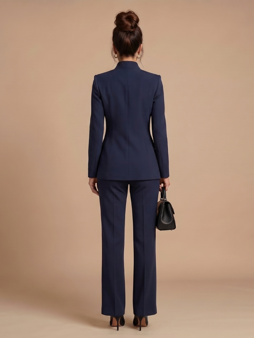 Linnea | Fato Feminino Duas Peças Gola Alta Calça Flare