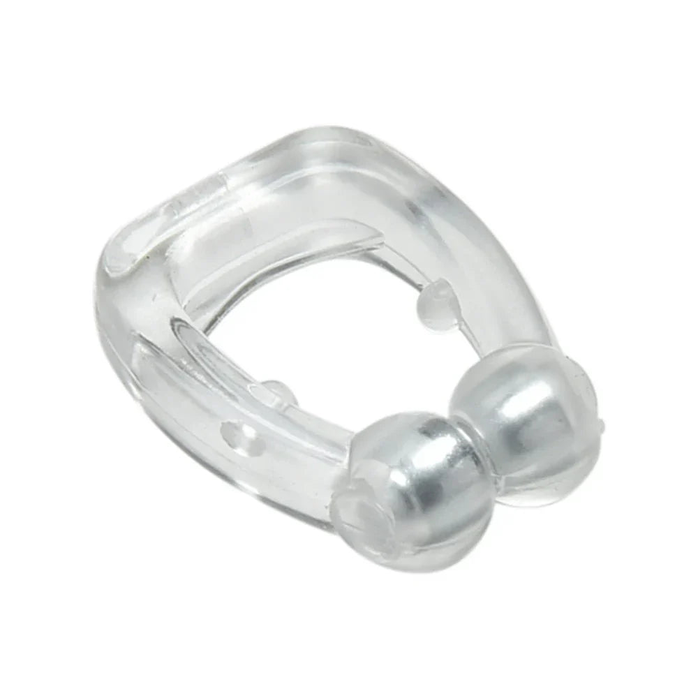 Clipe nasal magnético antiressonar em silicone médico transparente com estojo