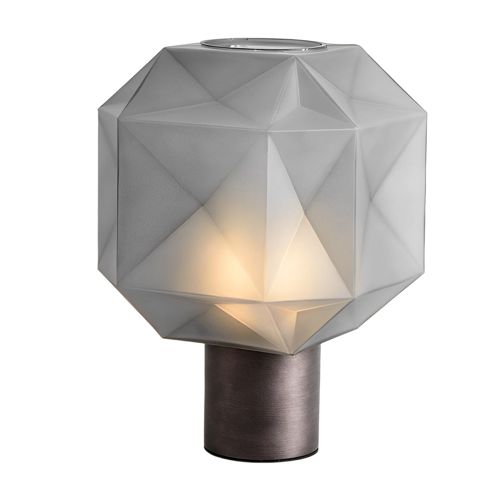 Pearl | Candeeiro de Mesa | Vidro Cinza Fumado, Design Moderno | E27, 1 Luz