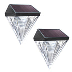 Cleo | Candeeiro Solar de Parede LED | Preto, Geométrico, À Prova de Água | 2 Unidades
