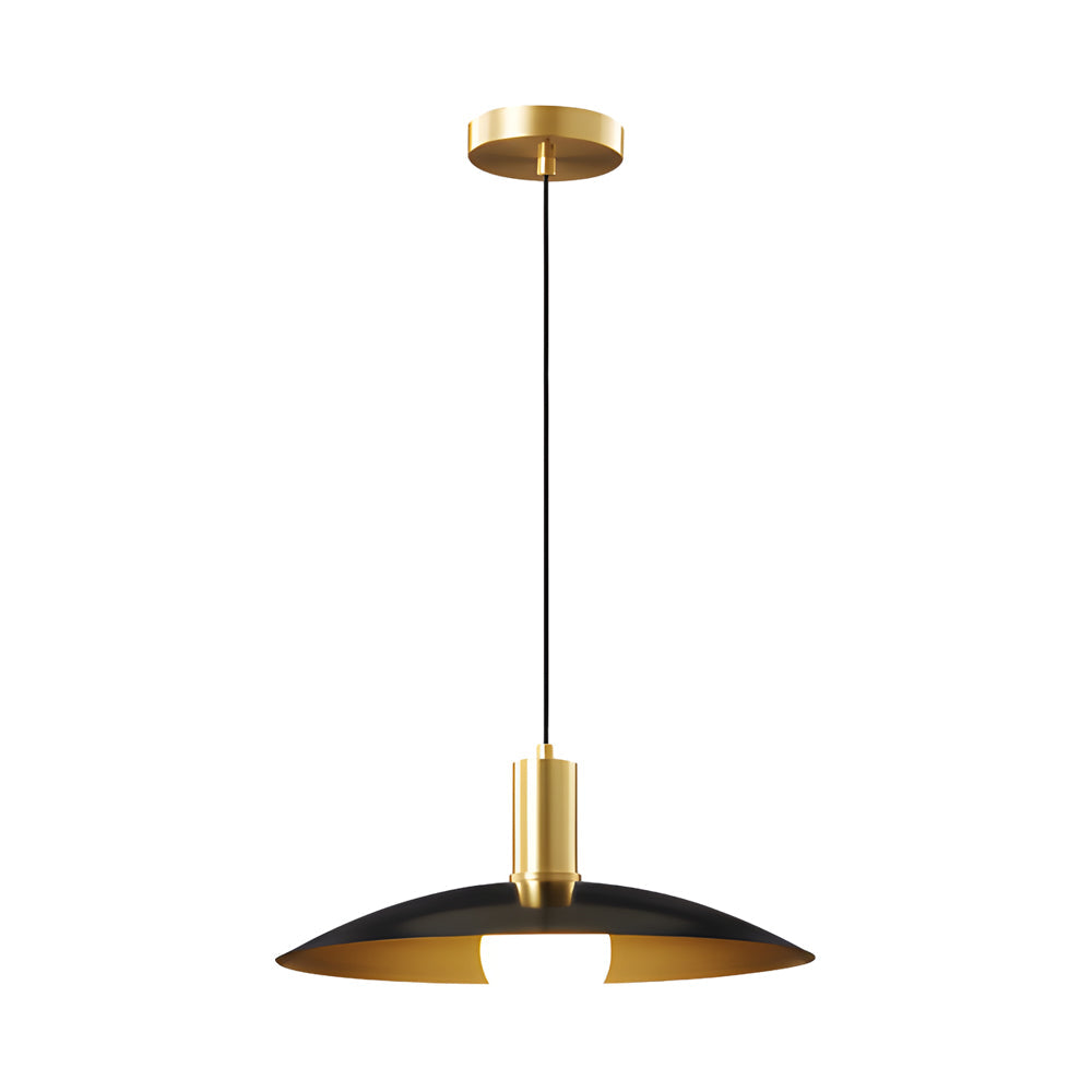 Candeeiro Suspenso de Latão | Mid-Century, 1 Luz, Vidro Leitoso | Calla