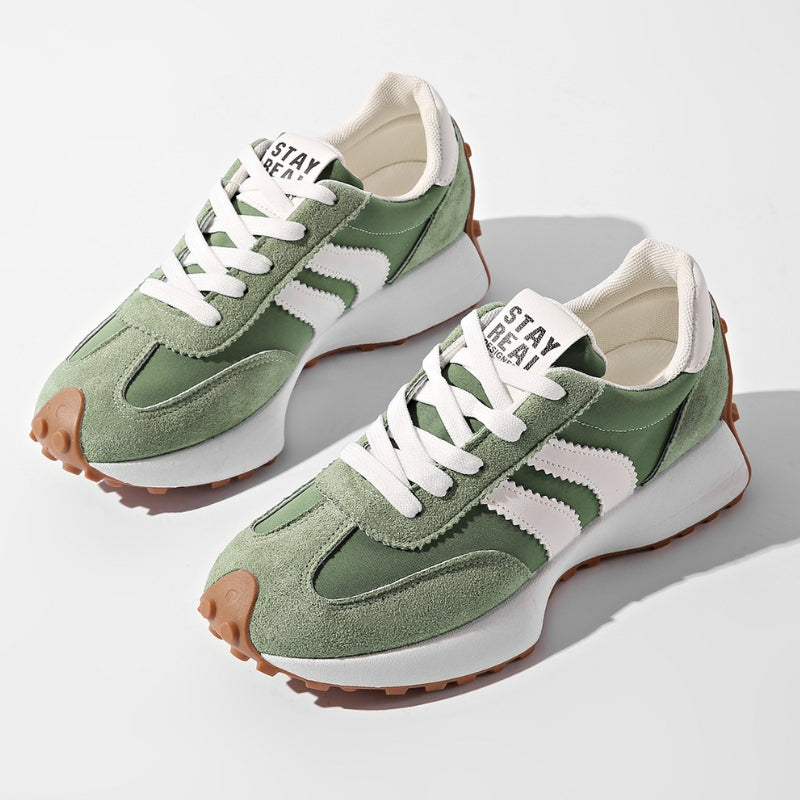Wren | Sapatilhas Retro Femininas Estilo Camurça Perfil Baixo