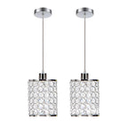 Esme | Candeeiros de Cristal Pendentes | Estilo Nórdico Minimalista | Preto e Cromado
