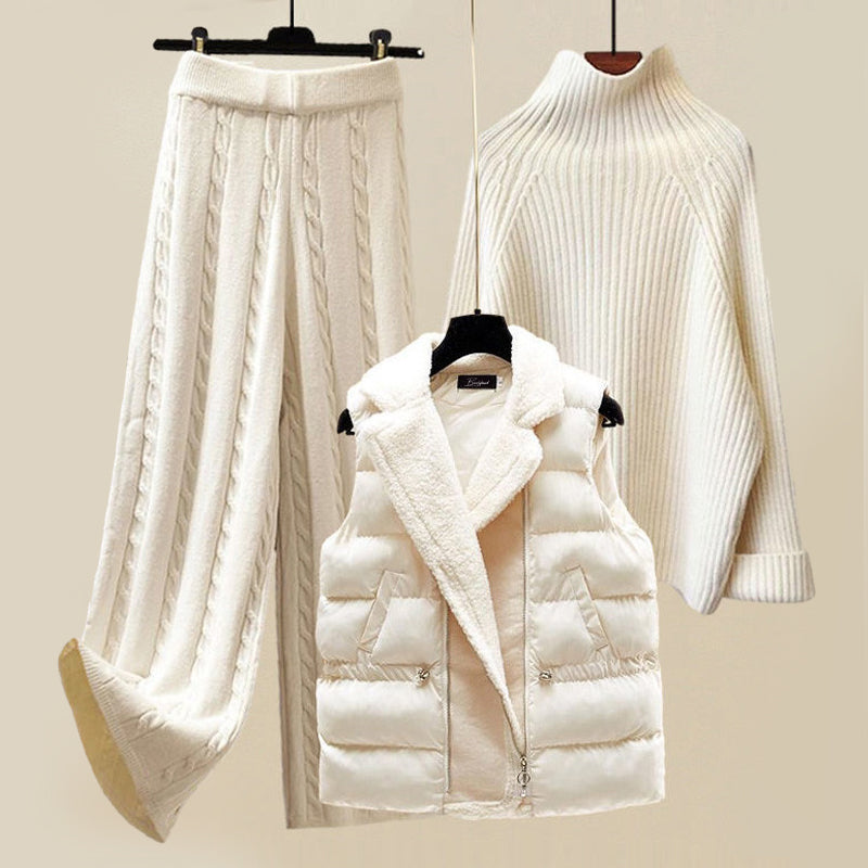 Conjunto Inverno 3 Peças Camisola Calças Colete
