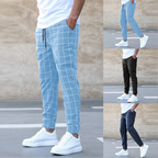 Yara | Calças Xadrez Homem Jogger Conforto Diário