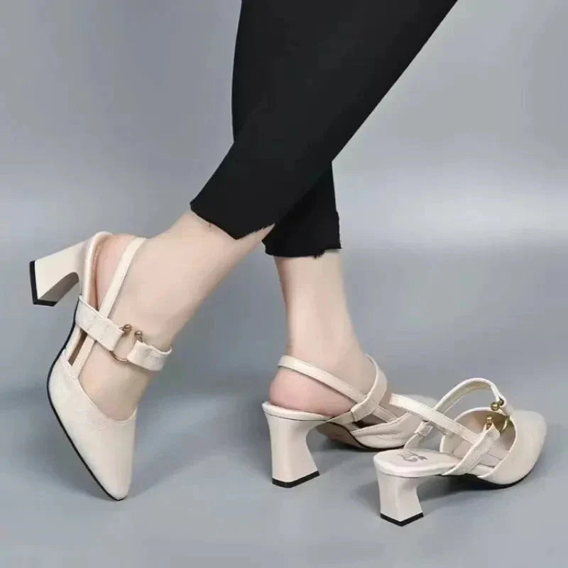Sapatos salto ortopédico conforto feminino com sola antiderrapante