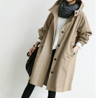 Verena | Casaco Trench Feminino Longo com Capuz