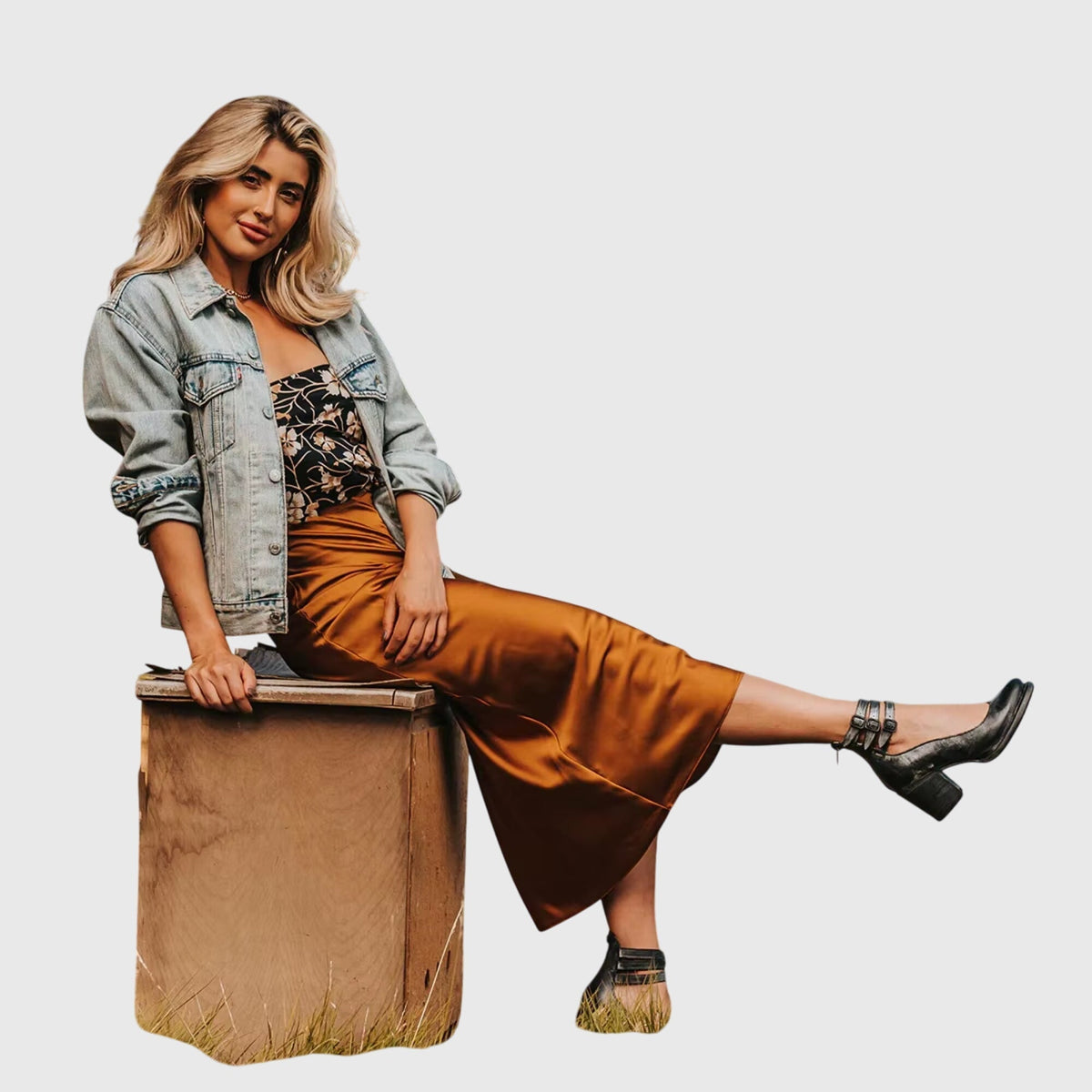 Florine | Botas Femininas Tornozelo Salto Bloco Fivelas