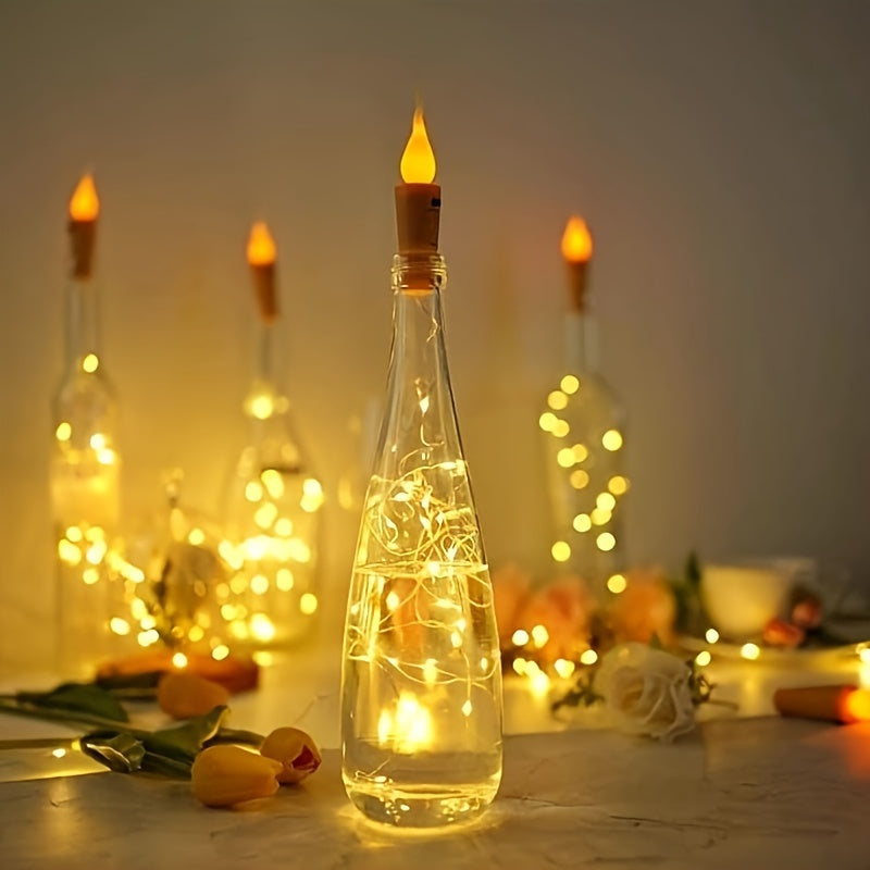 Marlow | Luzes LED para Garrafas | Decoração de Natal e Festas | 10 Peças, A Pilhas