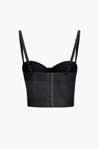 Top de Renda Feminino Bustier com Suporte e Alças Ajustáveis