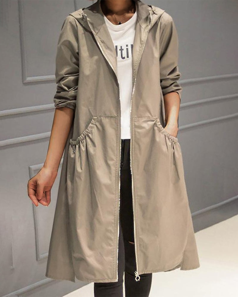 Elsa | Mulher Casaco Trench Coat Ajustado