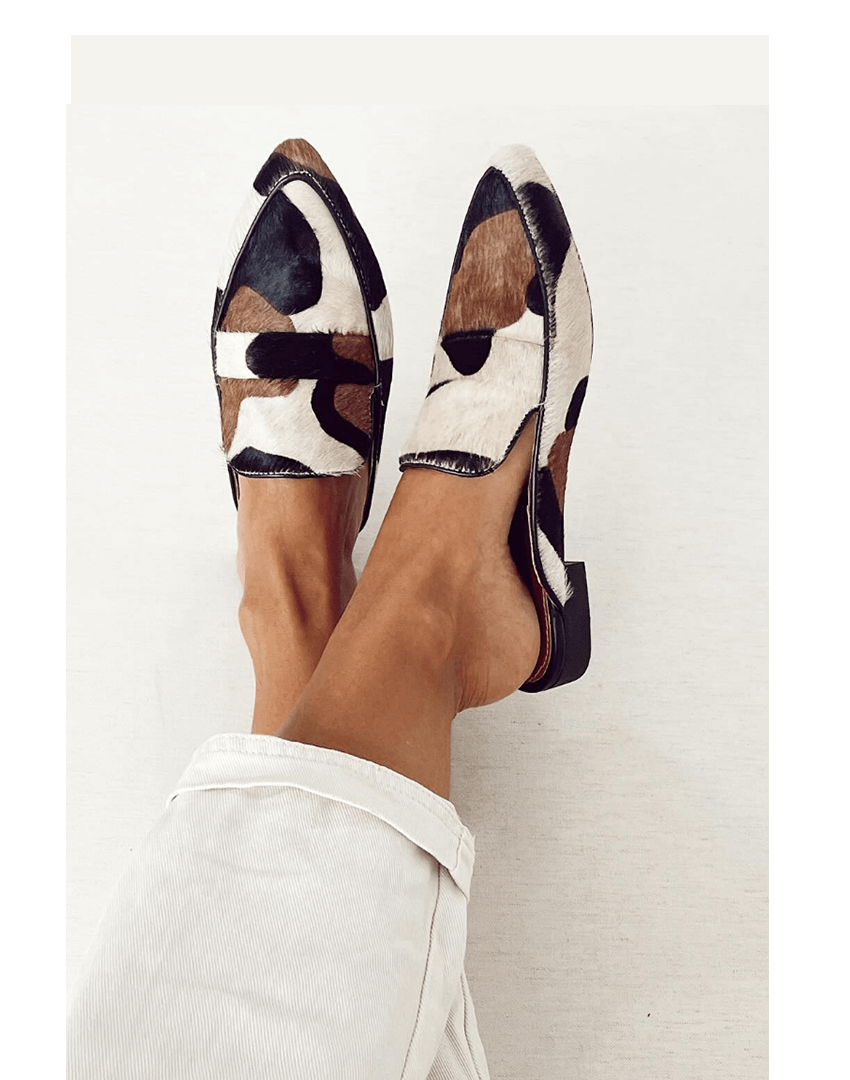 Mocassins Femininos Estampados Sem Salto