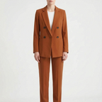 Fato Pantalona Feminino | Blazer Double-Breasted, Slim Fit | Elsa