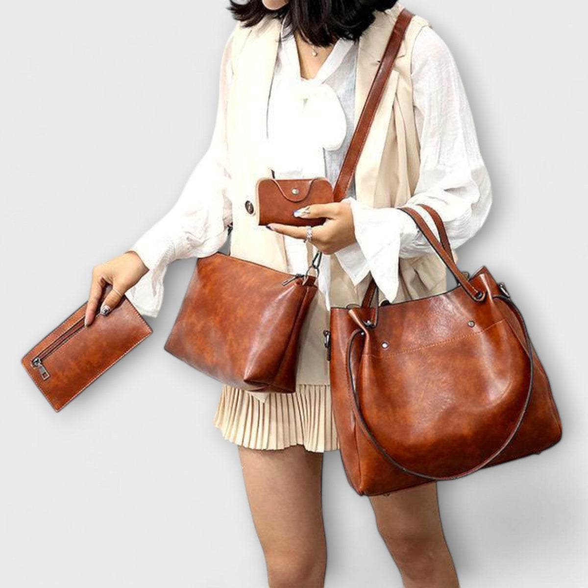 Romilly | Conjunto de Bolsas Vintage 4 Peças