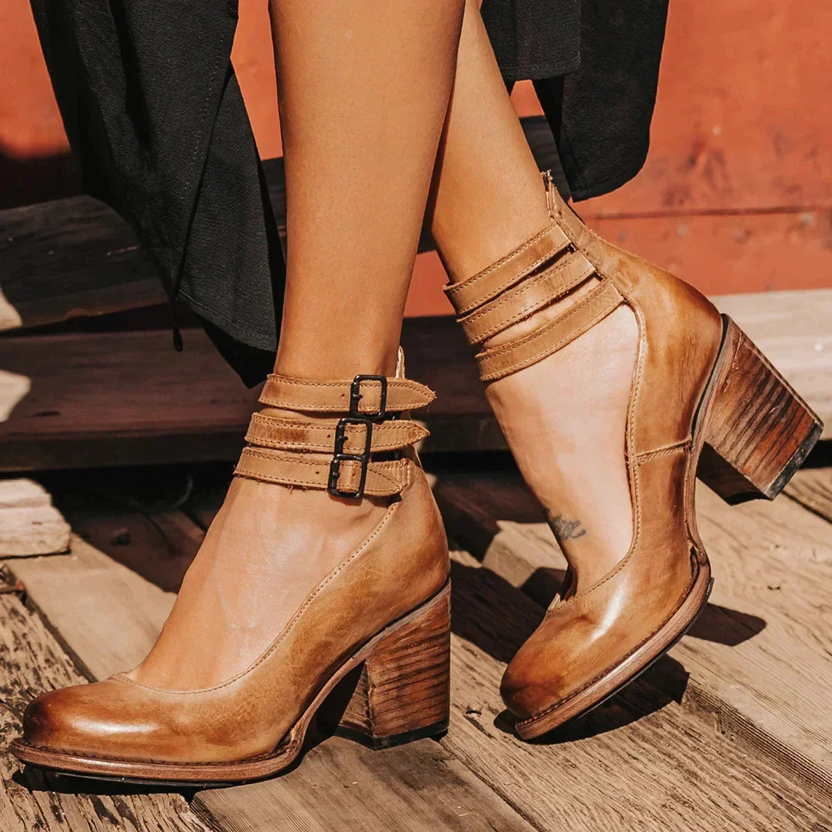 Sapatos de Salto Vintage Femininos | Estilo Retro, Bico Redondo | Marlowe