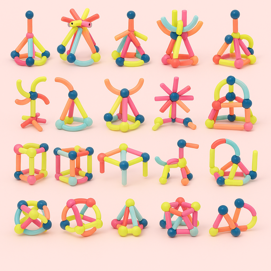 Esma | Brinquedos Magnéticos | Varas Magnéticas Educativas | Criatividade Infantil